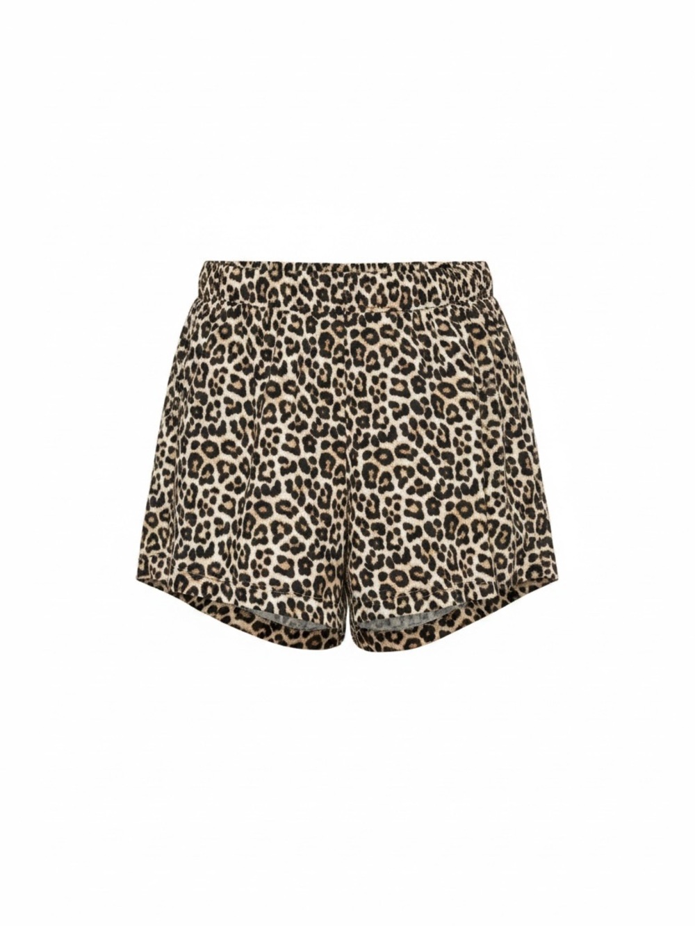 H&M Leopard Print Elastic Waist Shorts Brown Animal Print XS